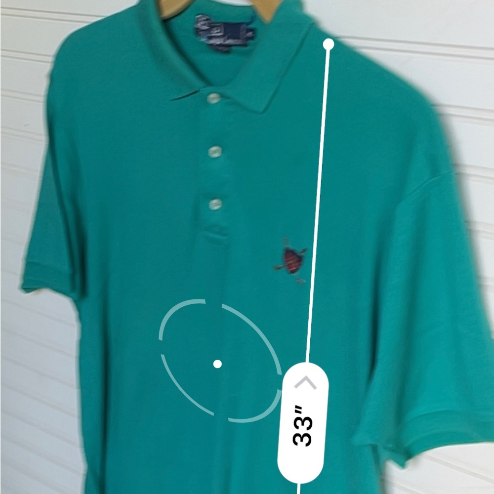 XL polo shirt, green w/ front logo. Lauren tag inside neck ripped, see pic.